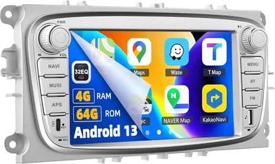 Productafbeelding van Android Autoradio met 7 Inch HD Touchscreen, CarPlay, Android Auto, GPS en Bluetooth voor Auto's