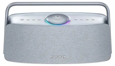 Obrázek produktu pro Bluetoothový reproduktor, vysoká kvalita zvuku, přenosný design, šedá barva