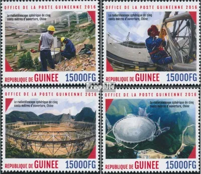 Produktbild von Briefmarken Guinea 2016 Mi 12151-12154 (kompl. Ausgabe) postfrisch Radioteleskop