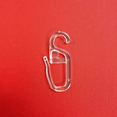 Produktbild von 25 Stück Faltenhaken Gardinenhaken Faltenlegehaken für Gardinenringe 8 mm Öse transparent
