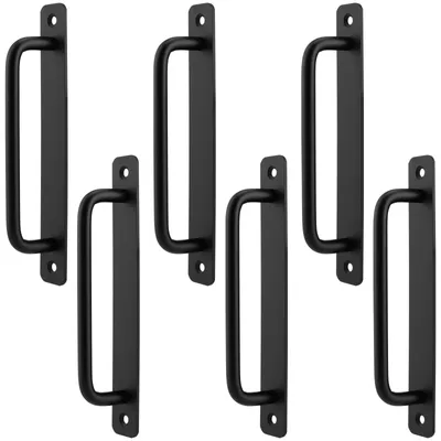 Produktbild von 6 schwarze Türgriffe für Schiebetüren, aus Aluminium, robust und langlebig