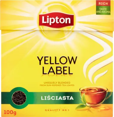 Immagine prodotto di Tè Lipton Etichetta Gialla Foglia Nera 100 G