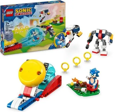 Image de LEGO Sonic the Hedgehog Conflit au feu de camp 77001, Jouet de construction, 4 figurines, Lanceur de sphere de vitesse, 7+ ans