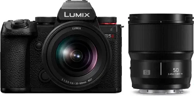 Produktbild von Panasonic Lumix S5II + S 20-60MM F3.5-5.6 + 50mm F1.8 MILC 24.2 MP CMOS 12000 x 8000 Pixel Schwarz