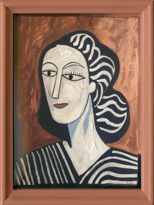 Produktbild von ArtUniverse Leinwandbild Brown Lady 17 x 22,5 cm