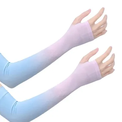 Produktbild von UV-Sonnenschutz-Armstulpen zum Bedecken der Arme fš¹r Damen und Herren, kš¹hlende Kompressionsstulpen