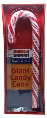 Image de Holland Foodz : énorme canne en sucre géante rouge et blanche, 500 g