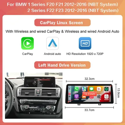 Obrázek produktu pro Bezdrátové CarPlay, Android Auto, multimediální displej – navigační systém – infotainment – dotyková obrazovka