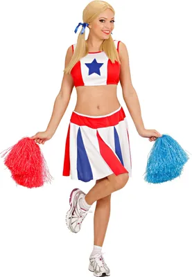 Produktbild von Damen Verkleidung Cheerleader Sportkostüm Team Cheer Leader L - 42/44