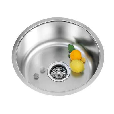 Produktbild von Edelstahl Rund Küchenspüle 41cm Ø Einbauspüle Spülbecken