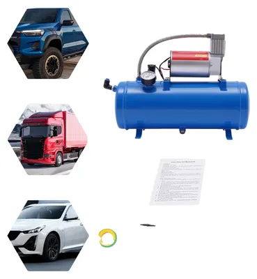 Obrázek produktu pro Vzduchové kompresorové čerpadlo, kompaktní provedení, funkce automatického vypnutí, modrá barva