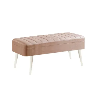 Zdjęcie produktu dla Skye Decor, Vina 0900 - 2 - White, ława, biały, 100 % PANELE PODUSZKOWE POWLEKANE MELAMINĄ, 90 x 39 x 40 cm
