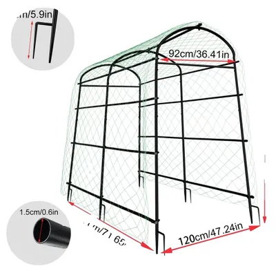 Imagen del producto de Estructura de soporte para plantas de jardín, fabricada en metal, fácil de montar, 222 cm de altura