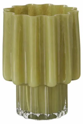 Produktbild von RAGUSA Grüne Glasvase 24 cm, einzigartige organische Form, elegantes Design