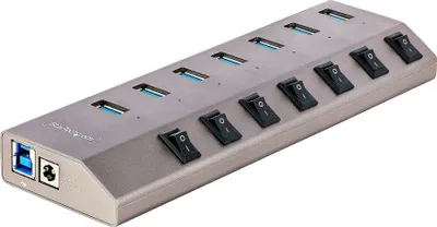 Zdjęcie produktu dla StarTech.com 5G7AIBS-USB-HUB-EU, USB 3.2 Gen 1 (3.1 Gen 1) Type-B, USB 3.2 Gen 1 (3.1 Gen 1) Type-A, 5000 Mbit/s, Szary, Plastik, 1 m