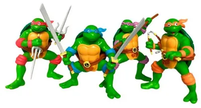 Immagine prodotto di Figure TMNT in TD, in 4 parti.