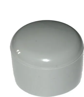 Produktbild von 20 Stück Kappe für Rundrohr D = 40  mm L = 23,50 mm  --- GRAU ---  PVC