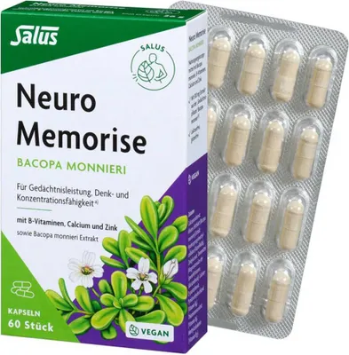 Immagine prodotto di Neuro Memorise - Bacopa Monnieri capsule 60 pezzi 26g