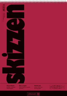 Zdjęcie produktu dla 5X BRUNNEN 1047350 Skizzenblock A3 110g 50Bl Spirale