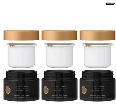 Produktbild von Rituals Velvet Oudh Refill Body Cream 3er Set
