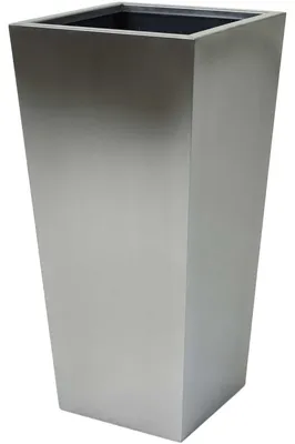 Produktbild von VIVANNO Pflanzkübel Edelstahl CLASSIC Säule, Edelstahl gebürstet gebürstet - 35x35x70 cm