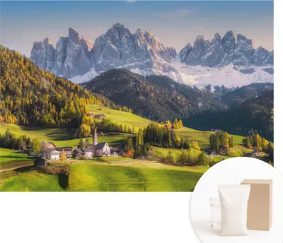 Produktbild von Fototapete - Wandbilder für Wohnzimmer - 312x219 cm - Dekorative Wandfolie - Modernes Design für Wanddekoration - Tapeten für Innenräume - Berglandschaft