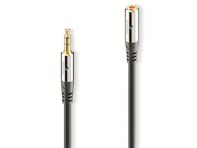 Produktbild von sonero S-AC550-050, 3.5mm, Männlich, 3.5mm, Weiblich, 5 m, Schwarz