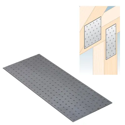 Produktbild von Lochplatte Flachverbinder Holzverbinder Nagelplatte Lochblech Verbinder 20x50cm