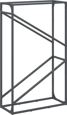 Image de vidaXL Étagère à bois de chauffage Anthracite 60x25x100 cm Acier laminé à froid