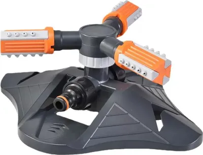 Produktbild von Automatischer 360°-Dreh-Rasensprenger, Kinder-3-Arm-Rasensprenger mit Schnellkupplungen zur Pflanzenbewässerung