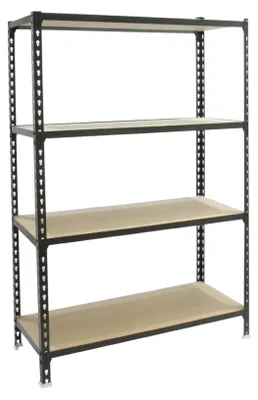Image de Etagère Légère Sans Vis Maderclick Megaplus 4/300 1500 Antracite/bois Antracite/bois 1500x1200x300 - Simonrack