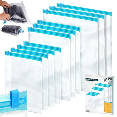 Produktbild von Vilde Vakuumbeutel Vakuumtaschen Kompressionsbeutel für Kleidung Reisebeutel 10 Stk.