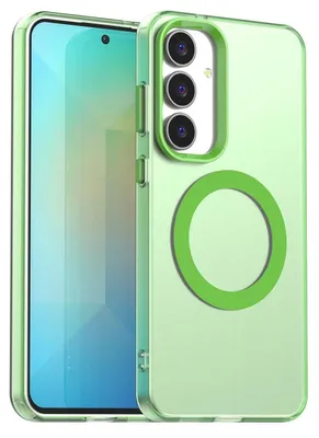 Obrázek produktu pro Pro Samsung Galaxy S25 FE 5G Candy Design Magsafe PC Hybrid TPU Protective Case Cover Green