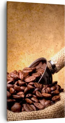 Produktbild von Bild auf Leinwand - Leinwandbild - Kaffee Getreide geröstet - 55x100cm - Wand Bild - Wanddeko - Leinwanddruck - Bilder - Kunstdruck - Wanddekoration - Leinwand bilder - Wandkunst - PA55x100-2536