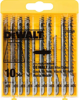 Obrázok produktu pre DEWALT Stichsaegeblaetter-Set 10-tlg. Holz