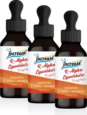 Produktbild von Nimm 3, zahl 2 Aktion Liposomale R-Alpha-Liponsäure hochdosiert - 1000mg pro Tagesdosis (90.000mg in 3 Flaschen) - Keto MCT Öl C8 & C10
