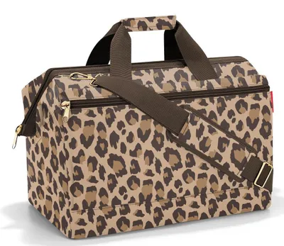 Produktbild von reisenthel allrounder L pocket Reisetasche Tasche black leo macchiato MK6048