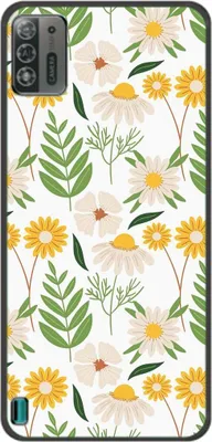 Produktbild von König Design Hülle kompatibel mit ZTE Blade A52 Lite Kunststoff Soft Handyhülle - Handy Case Blumenmuster 2