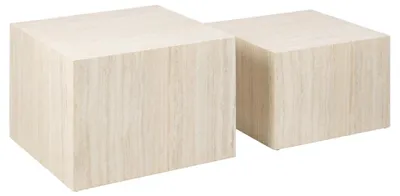 Immagine prodotto di Set da 2 tavolini da caffè Dice, beige.