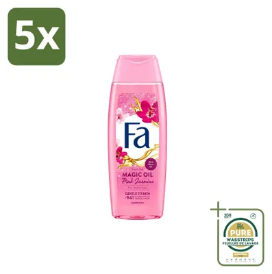 Zdjęcie produktu dla 5 sztuk żelu pod prysznic Magic Oil Pink Jasmine - 250 ml - zestaw ekonomiczny