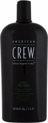 Produktbild von American Crew 3-In-1 Tea Tree Shampoo/Conditioner/Body Wash 1000ml