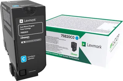 Obrázek produktu pro Lexmark 75B20C0, 10000 str., Azurová, 1 kusů