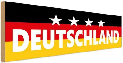 Produktbild von vianmo Holzschild 10x27 cm Deutschland