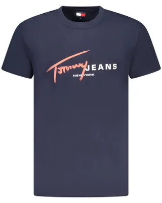 Produktbild von Nachhaltiges Herren T-Shirt Blau mit Logo & Print - Kurzarm & Rundhals