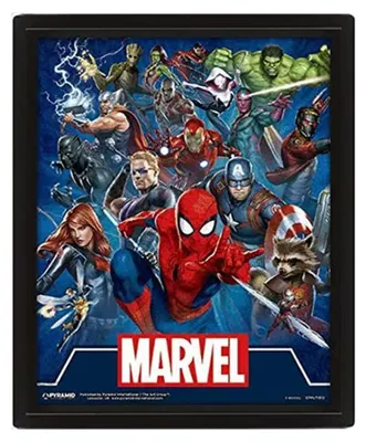 Obrázok produktu pre Marvel – „Cinematic Icons“ Unheil – 3D lentikulárny zarámovaný plagát CD1464 (jednotná veľkosť) (farebný)