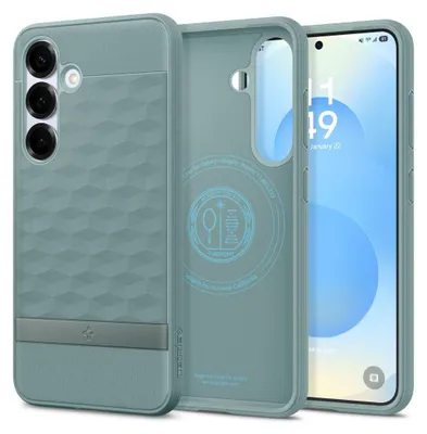 Produktbild von Spigen Parallax (MagFit), Cover, Samsung, Galaxy S25, 15,8 cm (6.2"), Grün