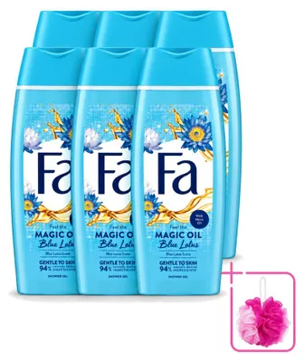 Produktbild von 6 x Fa Magische Olie Duschgel - Blauer Lotus - 250 ml - Sparpackung - 6 Stücke