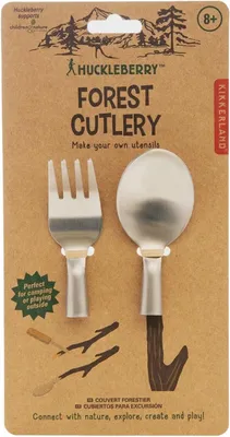 Image de Huckleberry Forest Cutlery Couverts pour enfants Fourchette Cuillère Couverts pour feu de camp