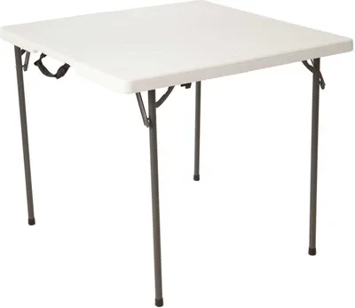 Produktbild von Lifetime Klapptisch Weiß Quadratisch Stahl Kunststoff Klapptisch 86 x 86 x 74 cm