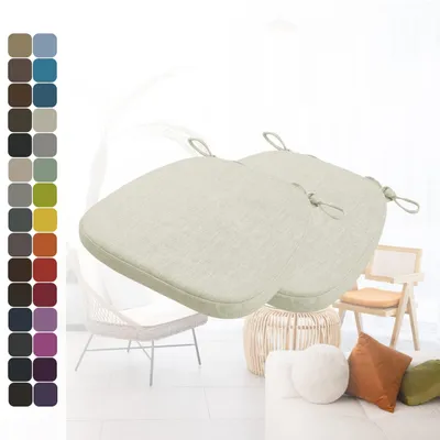 Image de Coussins de siège Omgoods - Confortables - Lavables - Antidérapants - 40x38x3 cm - Lot de 2 - Soutien pour la pression corporelle - Coussins de siège